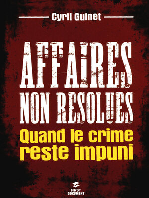 cover image of Affaires non résolues